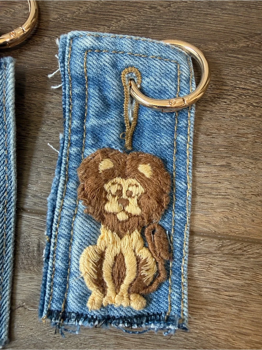 Handmade Denim Keychains available with patches